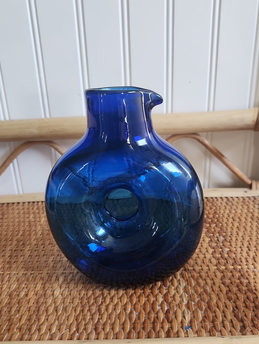 Verrerie La Mailloche Glass Donut Pitcher